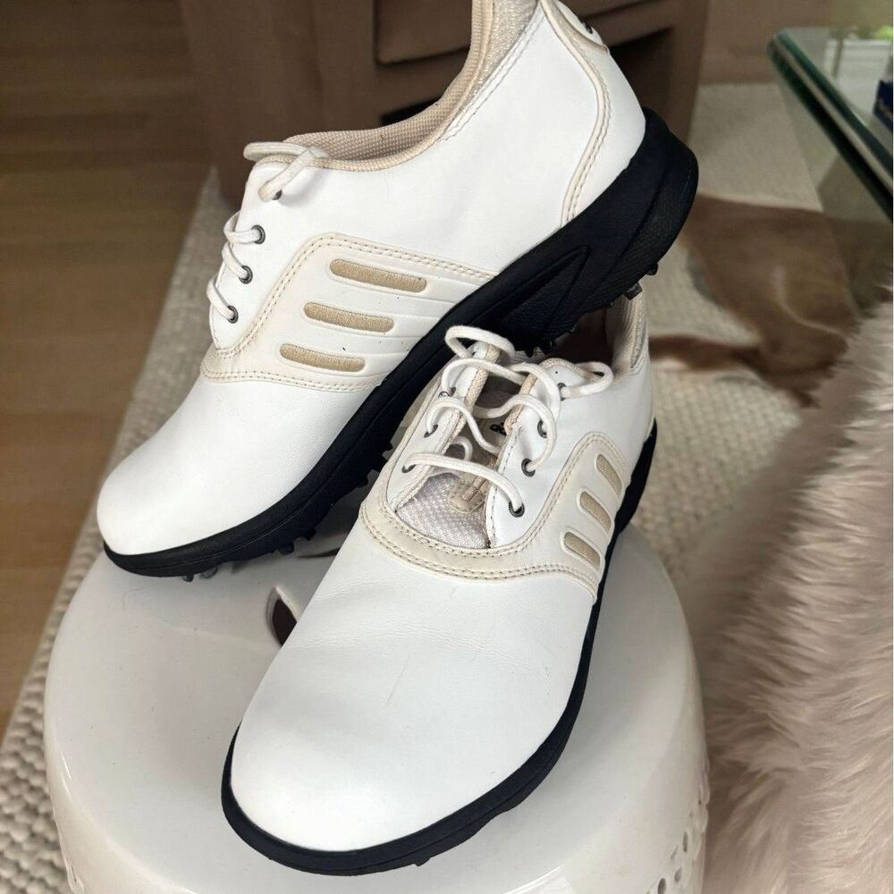 Adidas Tech Response White Spiked Golf Shoes Cleats Women's Size 8.5 8.5M